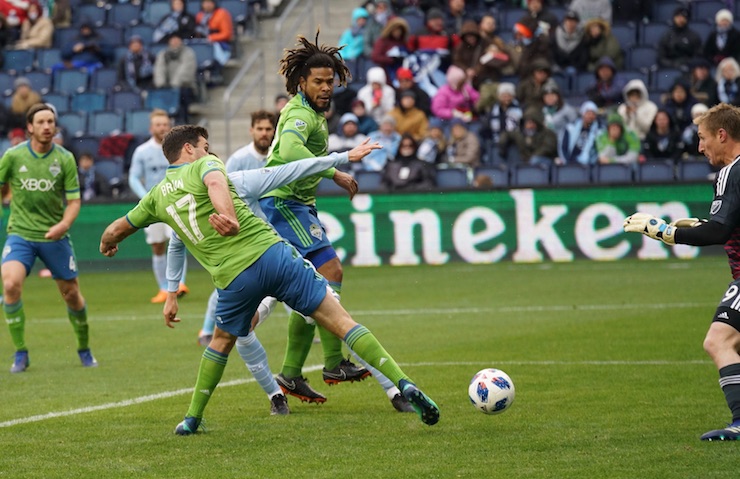 Sporting KC and Seattle Sounders FC battle to exciting 2-2 draw - Will Bruin's goal