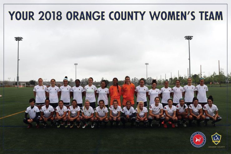 LA Galaxy OC team in the 2018 United Women's Soccer (UWS)