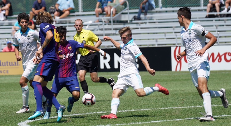 Youth soccer news: Seattle Sounders vs Barca Academy DA Semifinal 2018