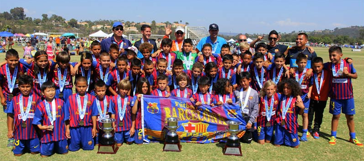 Barcelona USA (now TFA) Surf Cup Champions 2012 in three brackets: BU10, BU12 and BU13