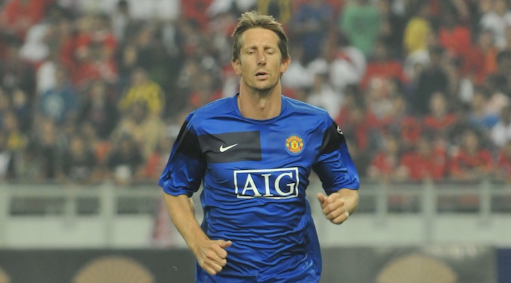 Soccer news - Edwin Van Der Sar when he played for Manchester United in 2009 in Kuala Lumpur. Editorial Credit: AHMAD FAIZAL YAHYA / Shutterstock.com