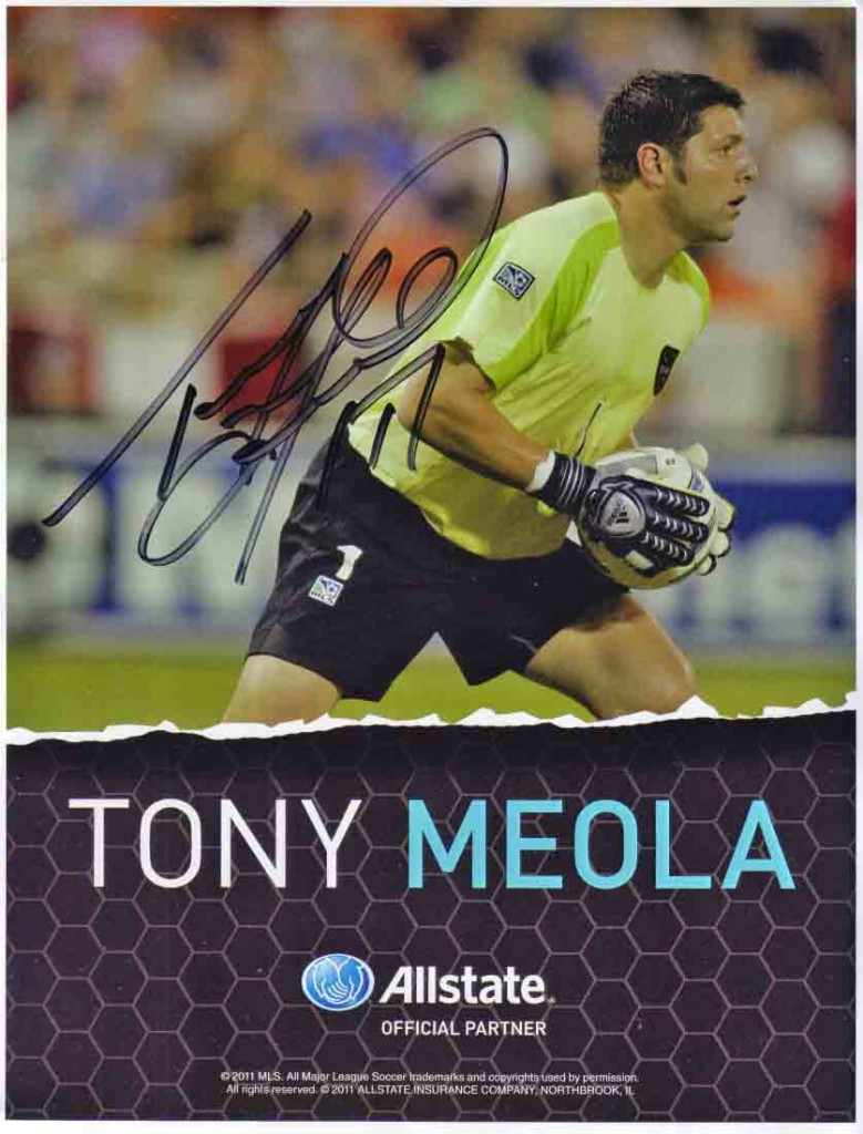 Legendary Goalkeeper Tony Meola All State 2011 Card