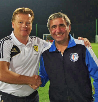 Mark Wotte with Mark en Hagi, MVP of 1994 World Cup 