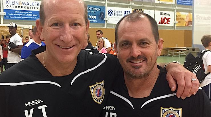 Keith Tozer and Jon Parry at the U.S. Youth Futsal National ID Camp in Kansas City in July, 2015