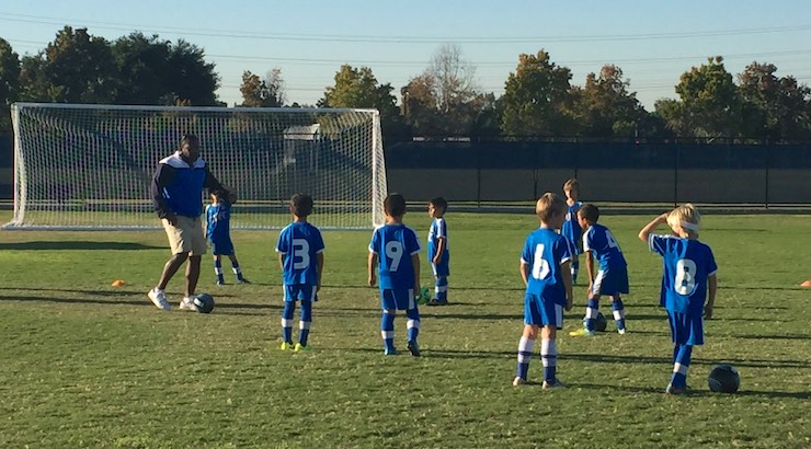 Coaching kids soccer Chris Sydney