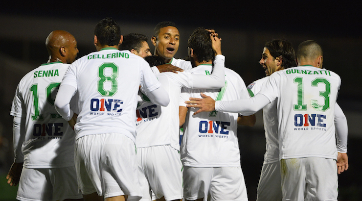 The New York Cosmos face the Tampa Bay Rowdies during a game at Hofstra University on Saturday, October 31, 2015 in Hempstead, NY