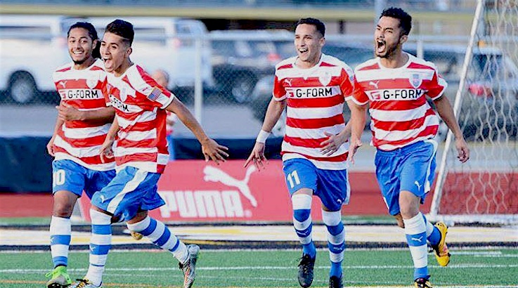 Soccer News - ALBION PROS NPSL 2016 Season players running