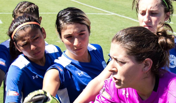 WPSL Soccer News - n DIego SeaLions Kaycee Gunion talks to team