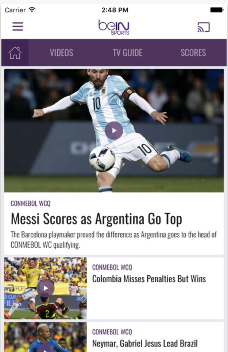 BEIN SPORTS NEW APPS FOR ON-THE-GO COVERAGE • SoccerToday