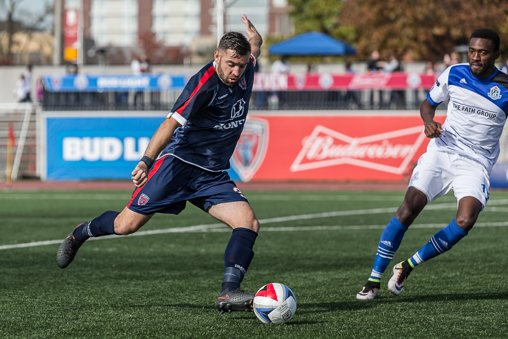 Nov 5, 2016; Indianapolis, IN USA; NASL Playoffs FC Edmonton at Indy Eleven - match held at IUPUI's Michael A. Carroll Stadium. Mandatory Credit: Matt Schlotzhauer