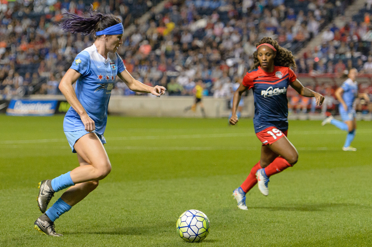 Chicago, IL - Saturday Sept. 24, 2016: Arin Gilliland during a regular season National Womens Soccer League (NWSL) match between the Chicago Red Stars and the Washington Spirit at Toyota Park.