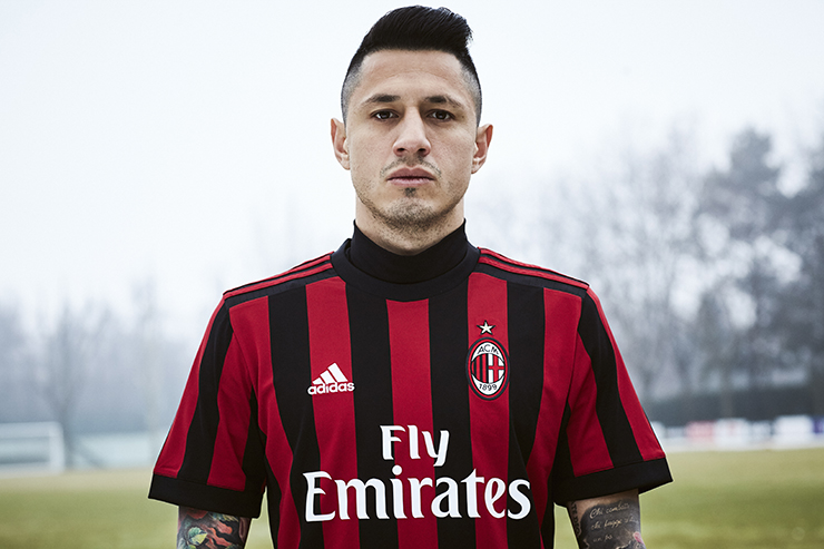2017-18 AC Milan Player Issue Adizero GK Home Shirt