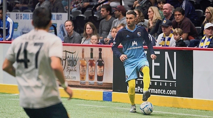 San Diego Sockers' Matt Clare scored two goals