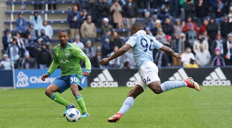 Sporting KC vs Seattle Sounders MLS Soccer on April 15, 2018