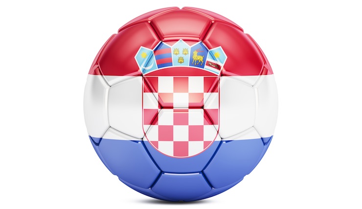 Croatia Flag On Soccer Ball Soccertoday