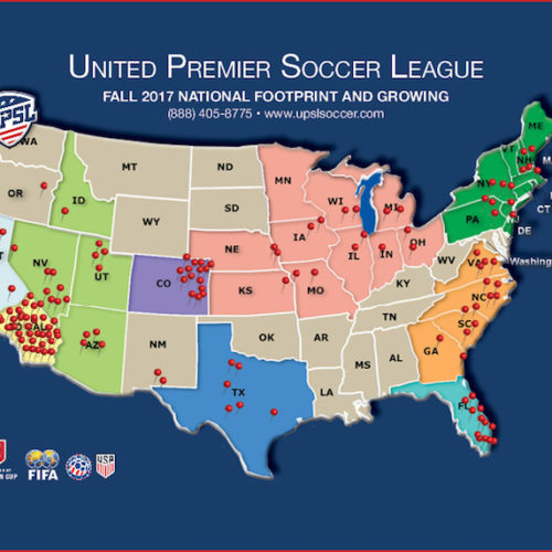 UPSL map 2018 • SoccerToday