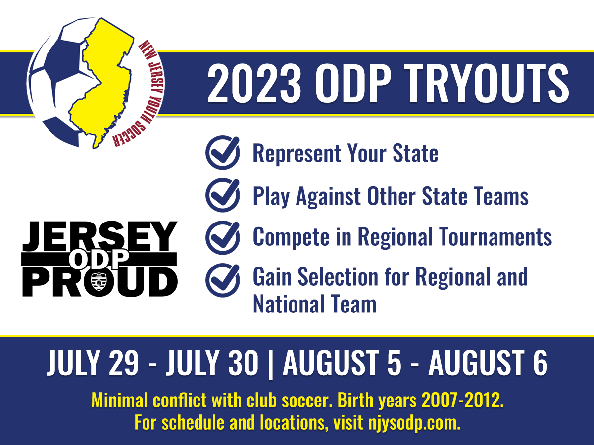 NEW JERSEY YOUTH SOCCER ODP TRYOUTS ANNOUNCED • SoccerToday