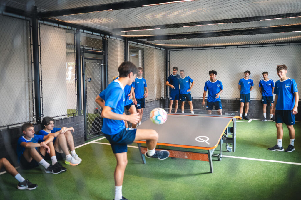 International Soccer Academy U18 team training in Germany has a fun off the field